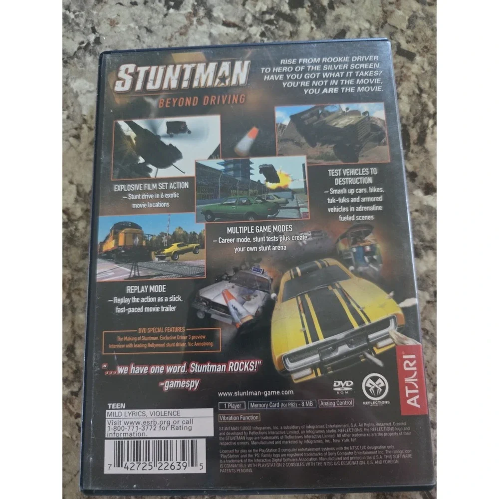 Atari Stuntman Sony PlayStation 2 Action Racing Driver Series T NTSC-U/C
